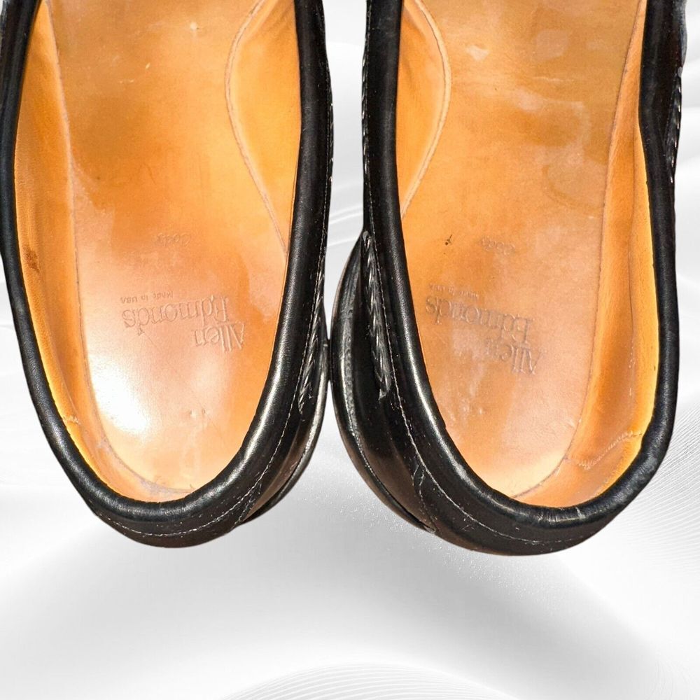 Men's Shoes ALLEN EDMONDS CODY Kiltie Tassel‎ Loafers 10.5D Black Woven Leather - Picture 5 of 9